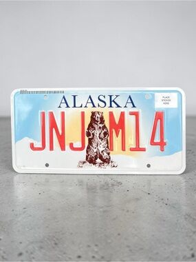 Authentic Alaska Grizzly Bear License Plate